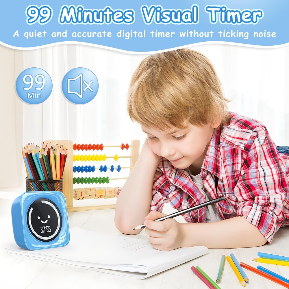 Visual Timer for Kids, 99 Minute Digital Cute Kids Visual Timer Classroom Tim...