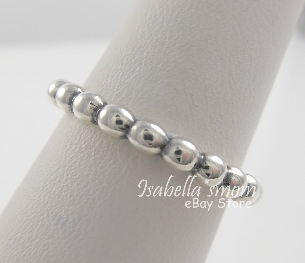 CLOUD NINE Authentic PANDORA Silver STACKABLE Bubble BAND Ring 190381-50 NEW 5