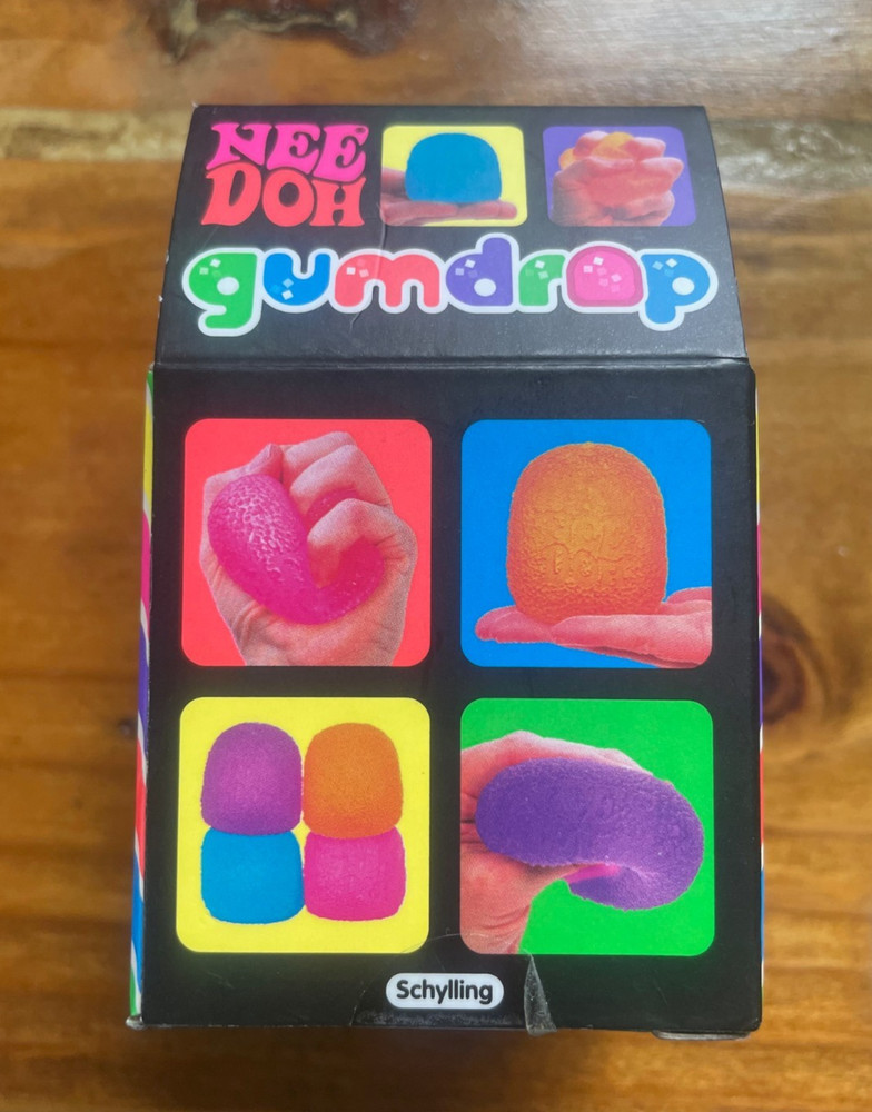 Nee Doh Gumdrop Super Solid Squish Needoh Gum Drop orange RARE