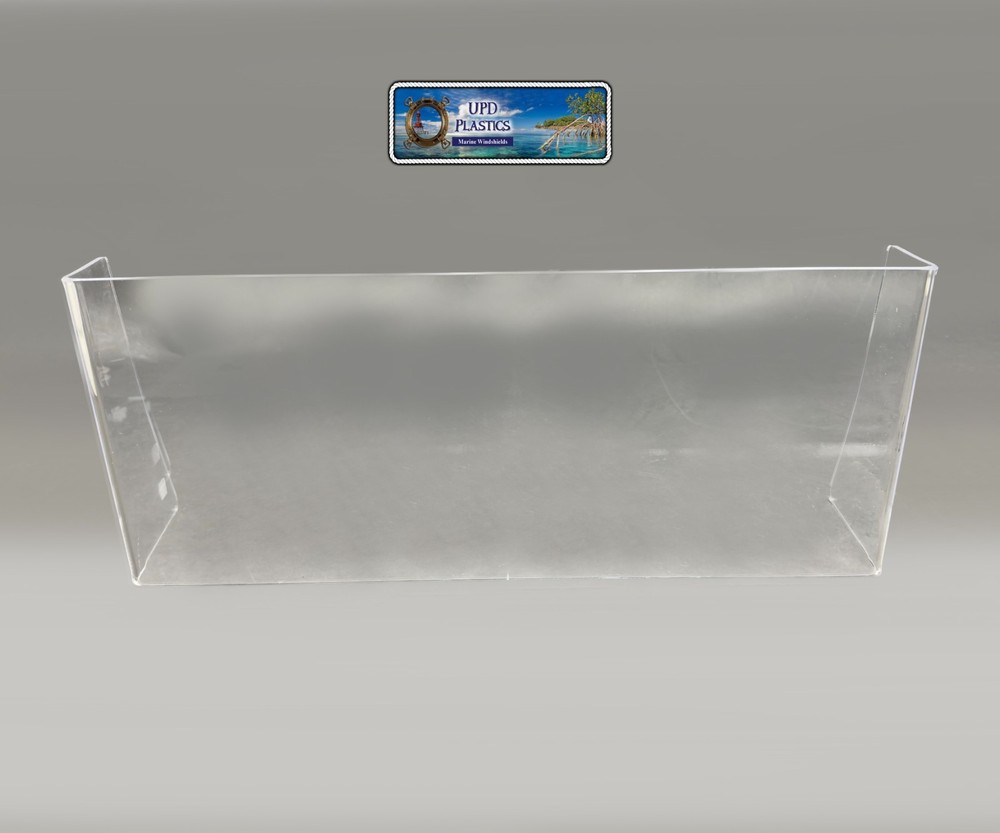 New Generic Center Console Boat Windshield 19" inside Size, 1/4" Thick Clear