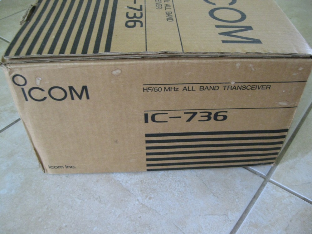 Icom IC-736 Original box with Strofoam blocks in Good shape