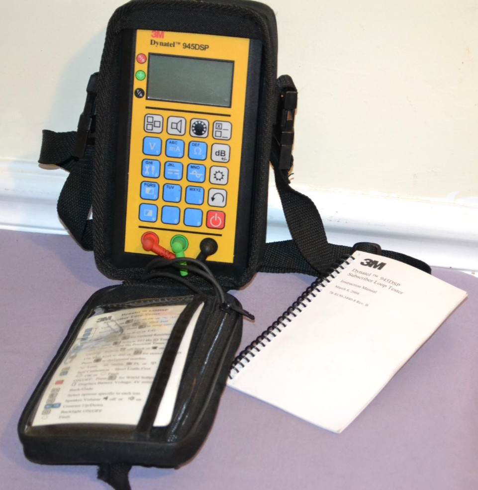 3M Dynatel 945DSP Subscriber Loop Analyzer Tester With Case and Test Leads~~Good