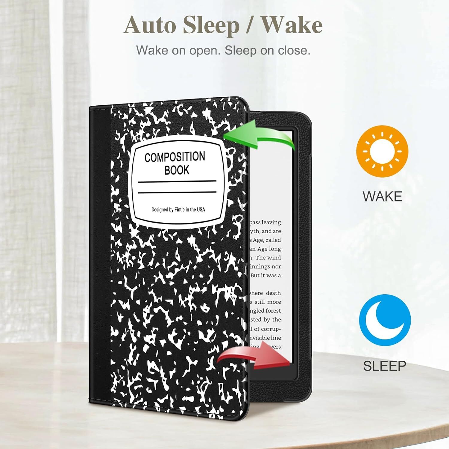 Case for 7" Kindle Paperwhite (12th Gen 2024) Foldable Stand Cover w/ Hand Strap