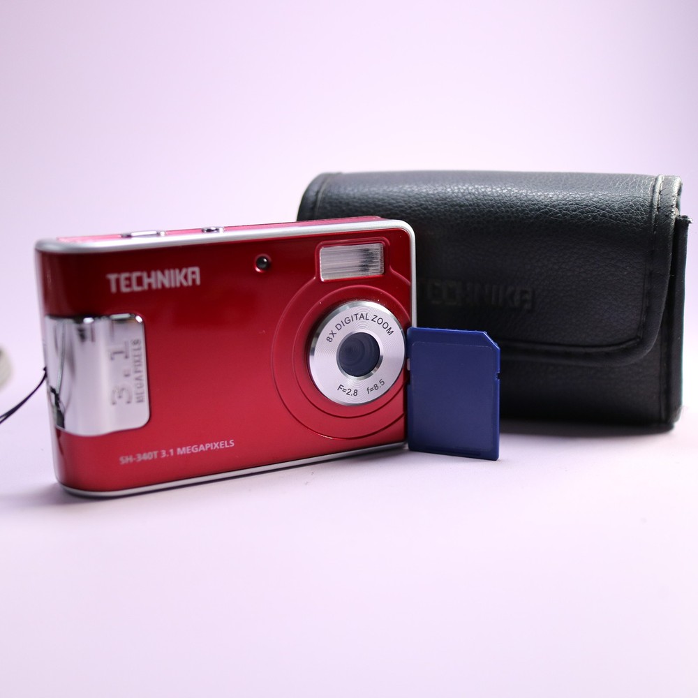Technika SH-340T 3.1MP Compact Digital Camera Red Tested