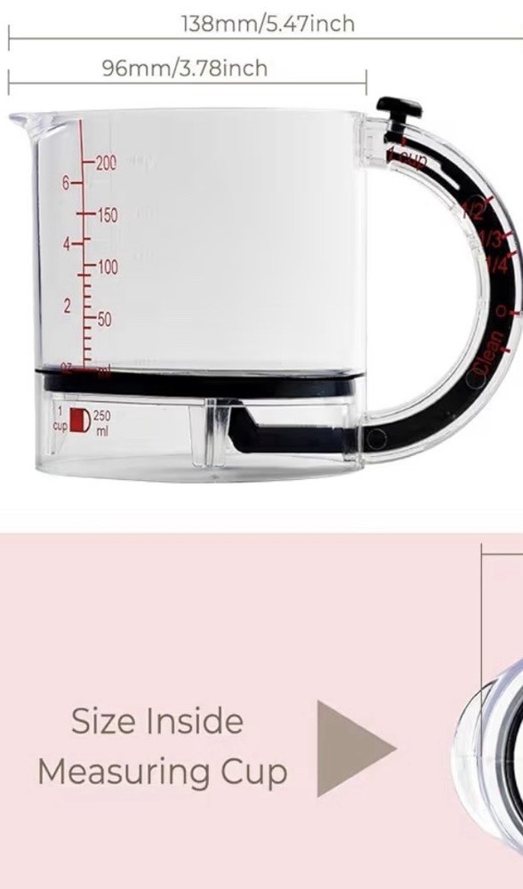 4-in-1 Adjustable Measuring Cup, Multi-Functional Measuring Cup