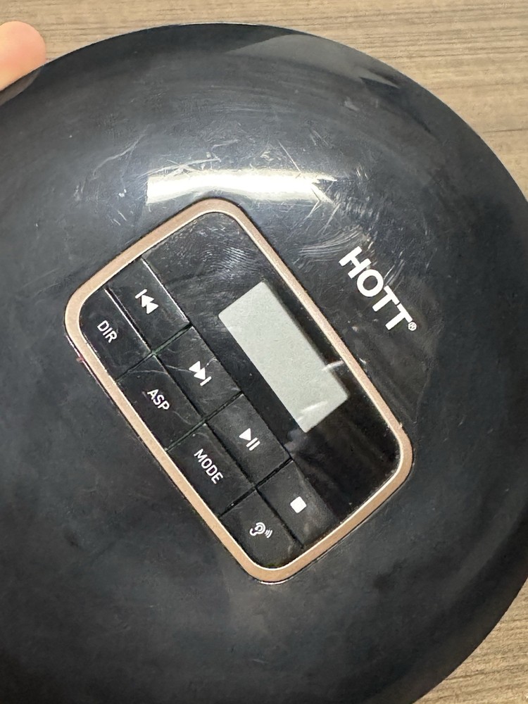 HOTT CD511 Black Portable CD Player, Personal Compact CD Player with LCD Display