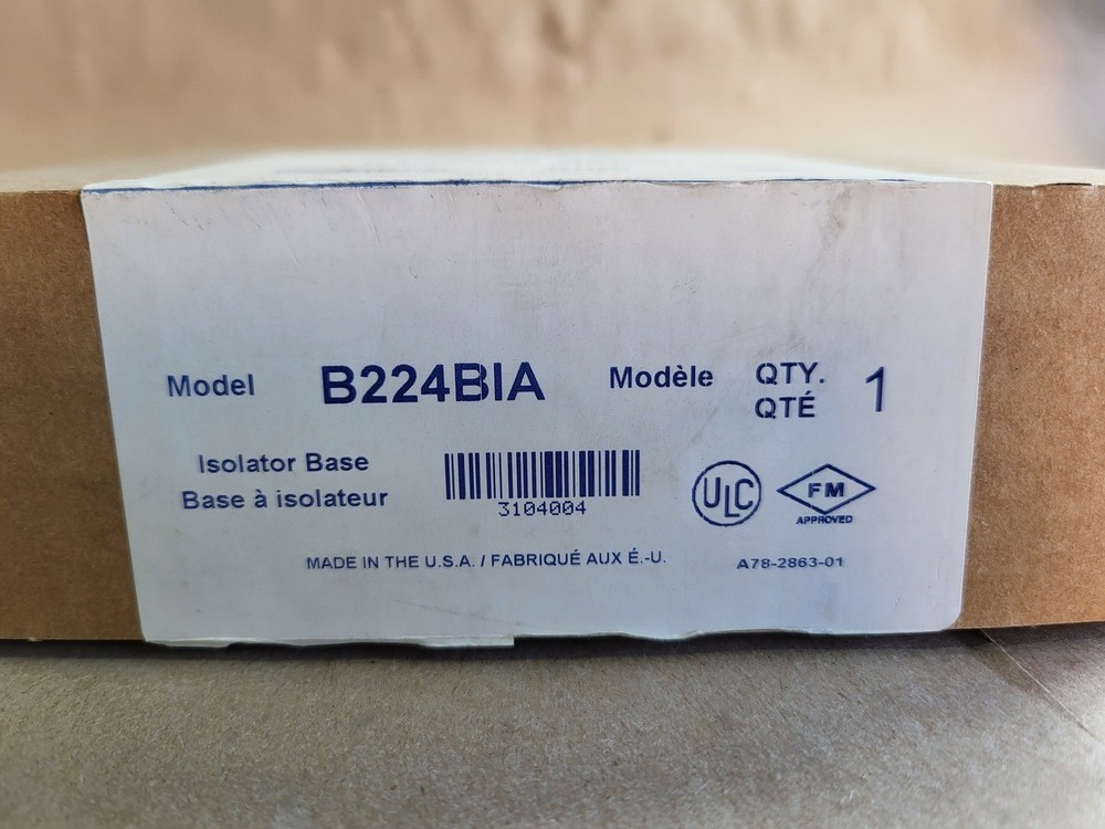System Sensor Isolator Smoke Detector Base B224BIA