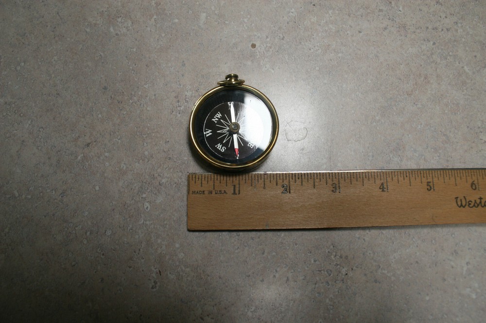 brass pocket compass 48ea