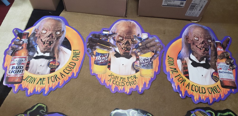 The Crypt Keeper Features Budweiser Halloween Pumpkin Posters Decorations 1995