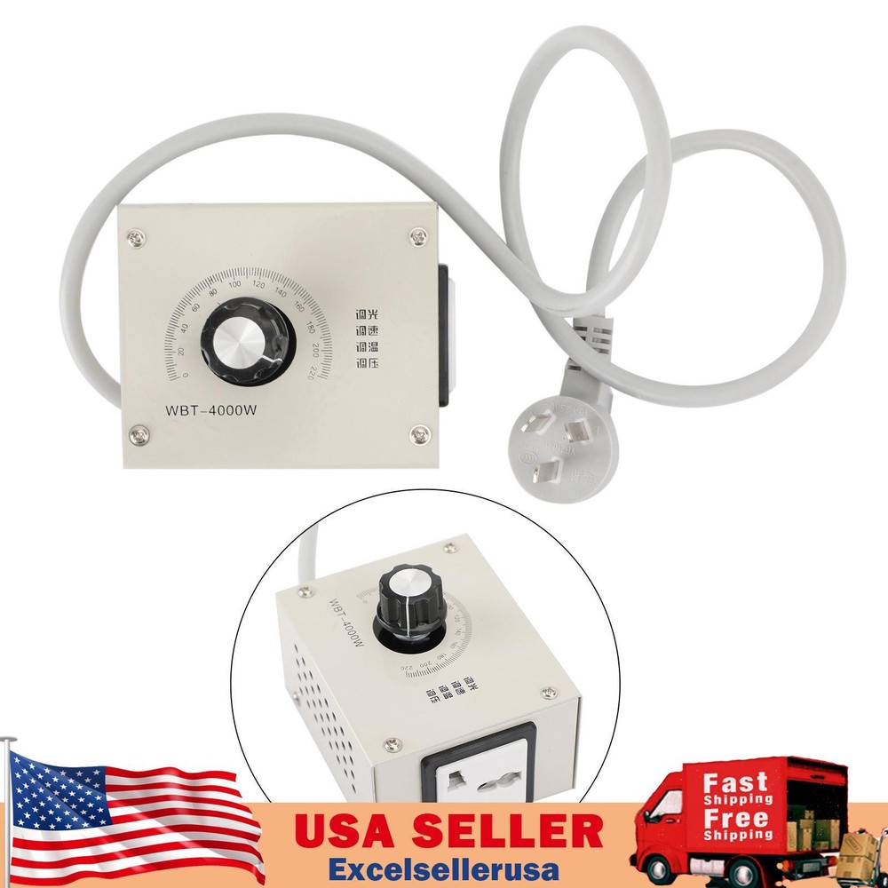 4000W AC 220V Variable Voltage Controller for Fan Speed Motor Dimmer UE