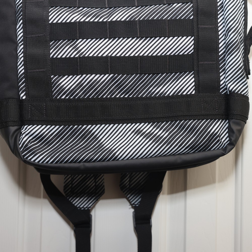 Under Armour Project Rock Top Loading Backpack UA Training Black White Classic