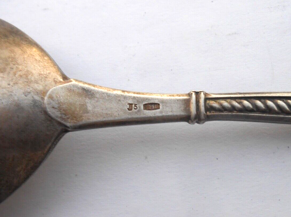 Vintage Russian Silver Enamel Spoon