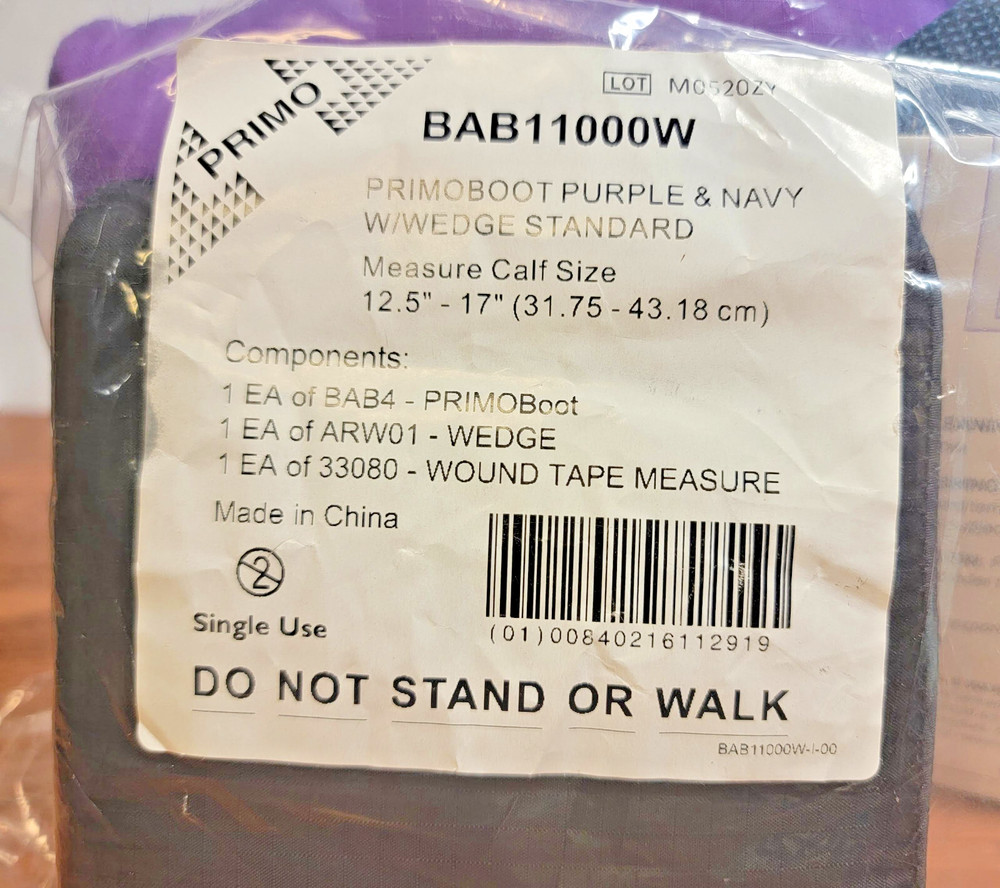 PrimoBoot Offloading Heel Protector Purple Padded Boot BAB11000W Primo Boot