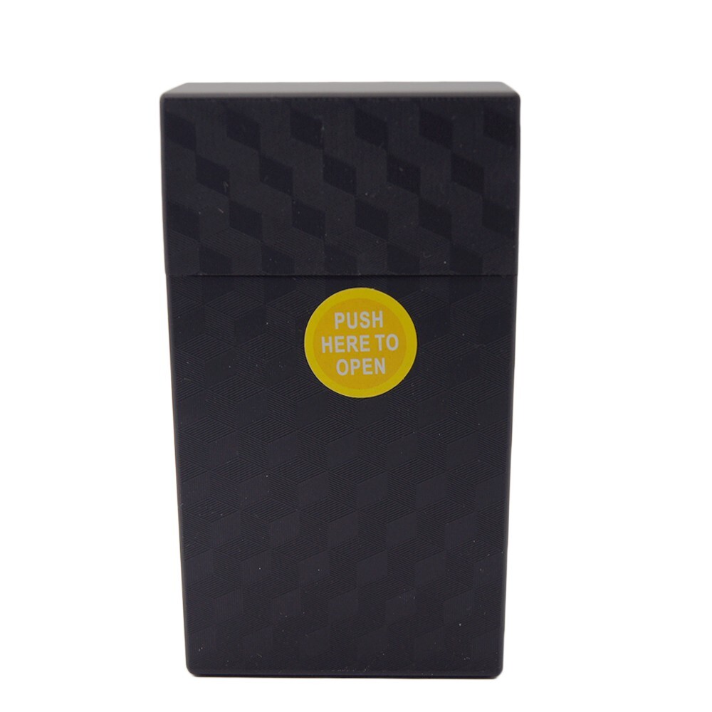 4 PACK 100 Size Push-to-Open Plastic Cigarette Case Cube Square Design