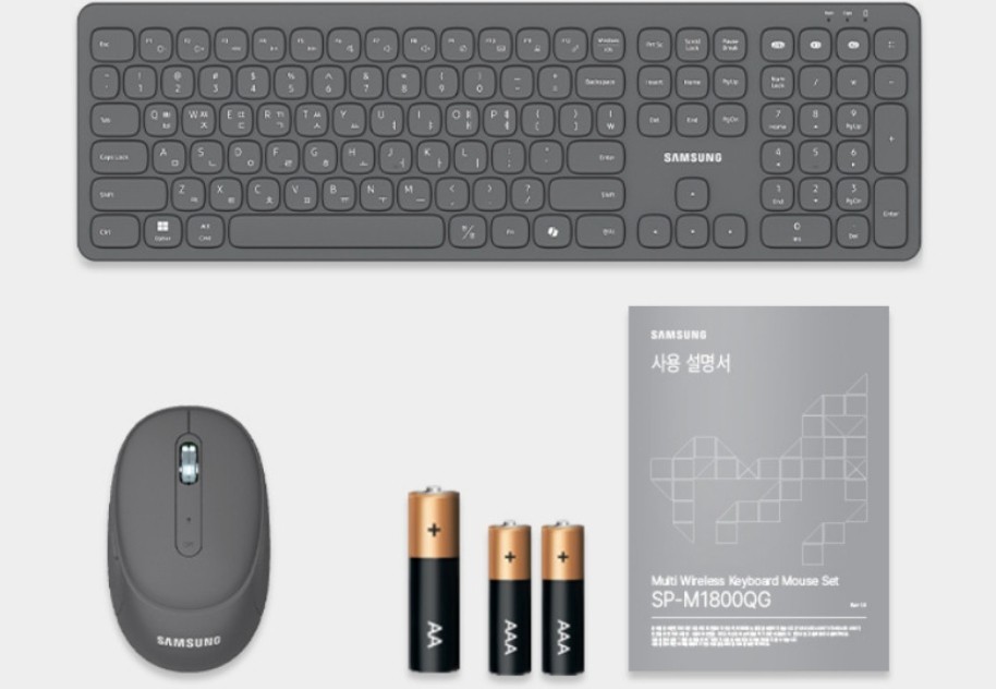 Samsung SP-1800QG Wireless Bluetooth Silent Keyboard & Mouse Combo—Multi-Pairing