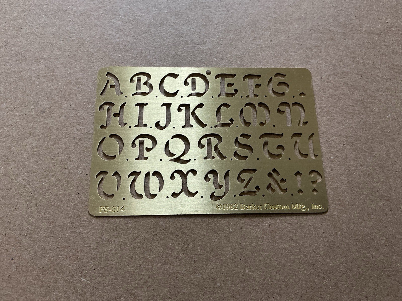 Vintage Scrapbook Light Box 8 Brass Stencils Tool-Wedding Baby Alphabet & More