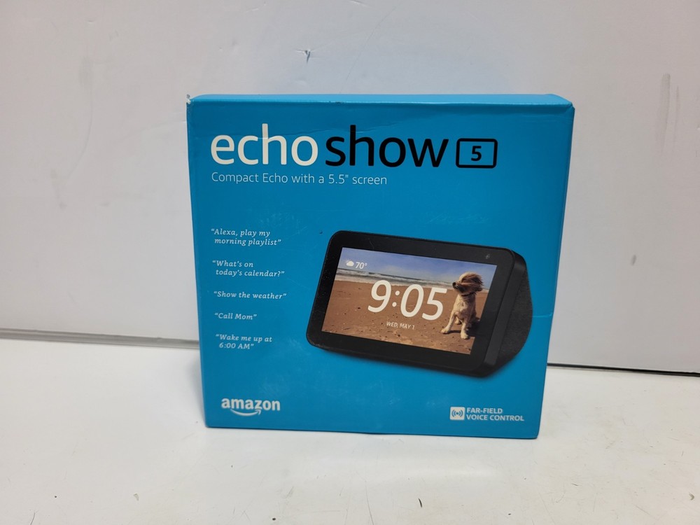Amazon-Echo Show 5-Charcoal-1st Generation New Sealed