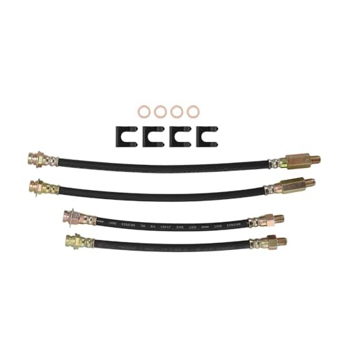 Brake Hose Kit for 1965-1982 Corvette - Rubber Replacement Set for Front &