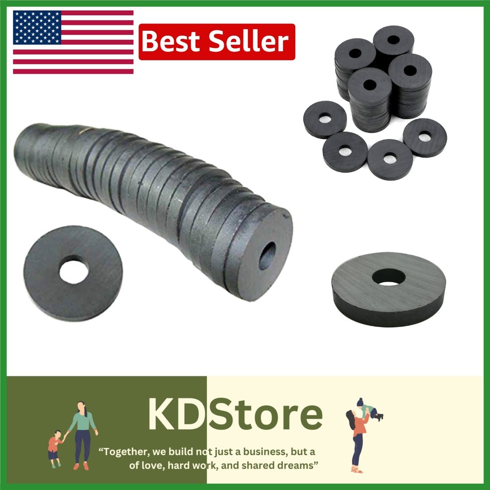 29-Piece Strong Ceramic Ferrite Ring Magnets for Creative & Educational Use