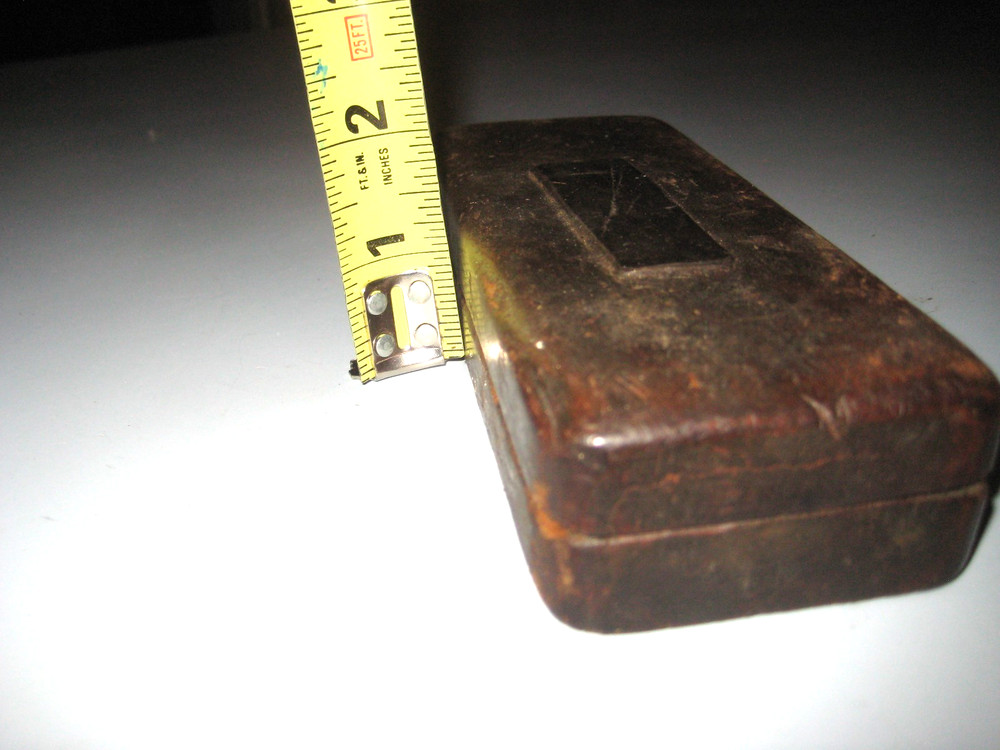 Antique Honing Sharpening Stone Knife Sharpener Kitchen Tool Wood Box Case