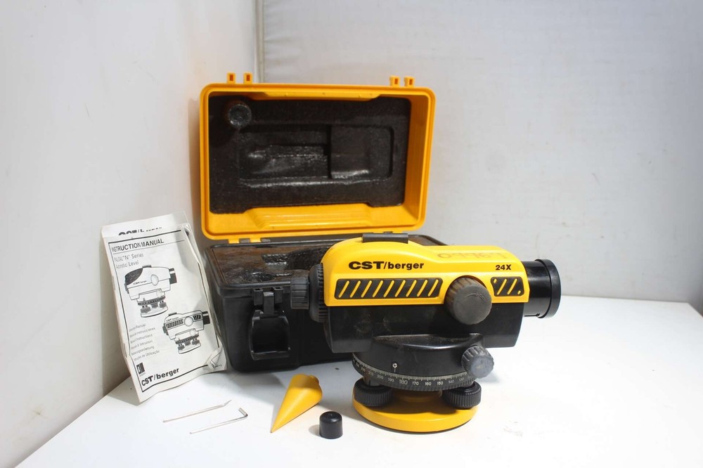 CST / Berger 24X Automatic Optical Level with Case Accessories