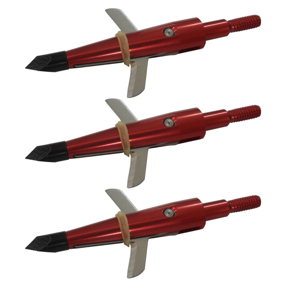 24Pcs Swhacker Broadheads 100Gr Red Expandable Sharp Blade Crossbow Tips