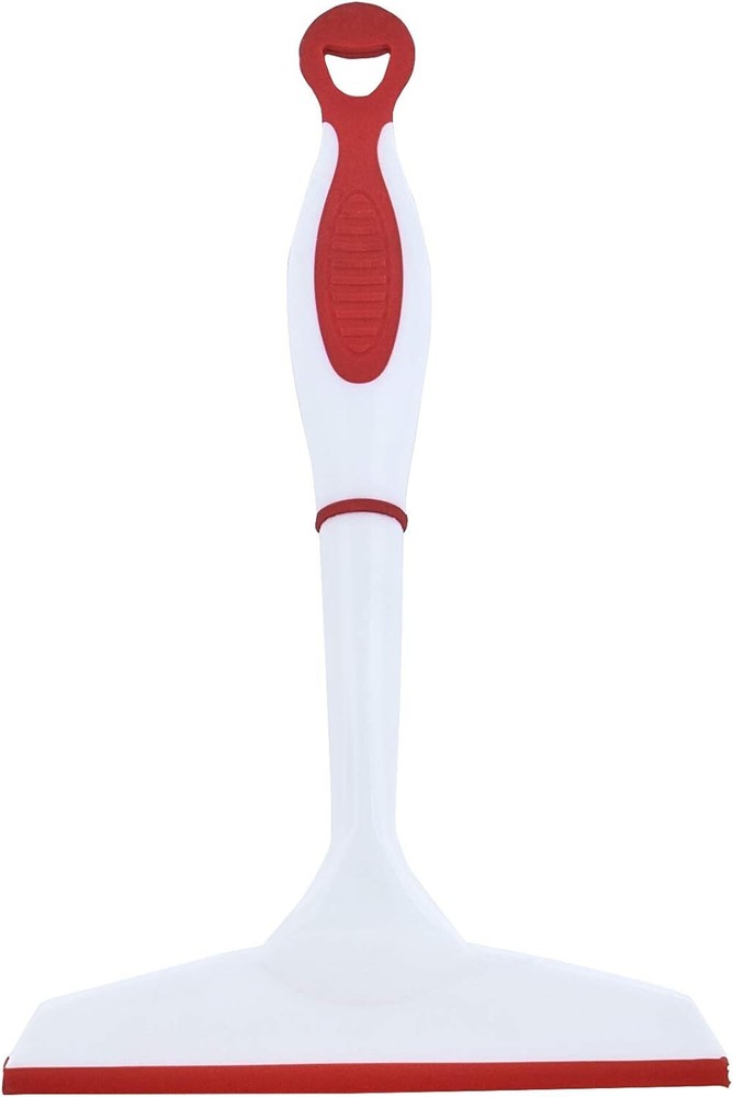 Superio 6" Window Rubber Squeegee with Hanging Loop, 2 Pack, Blue and Red