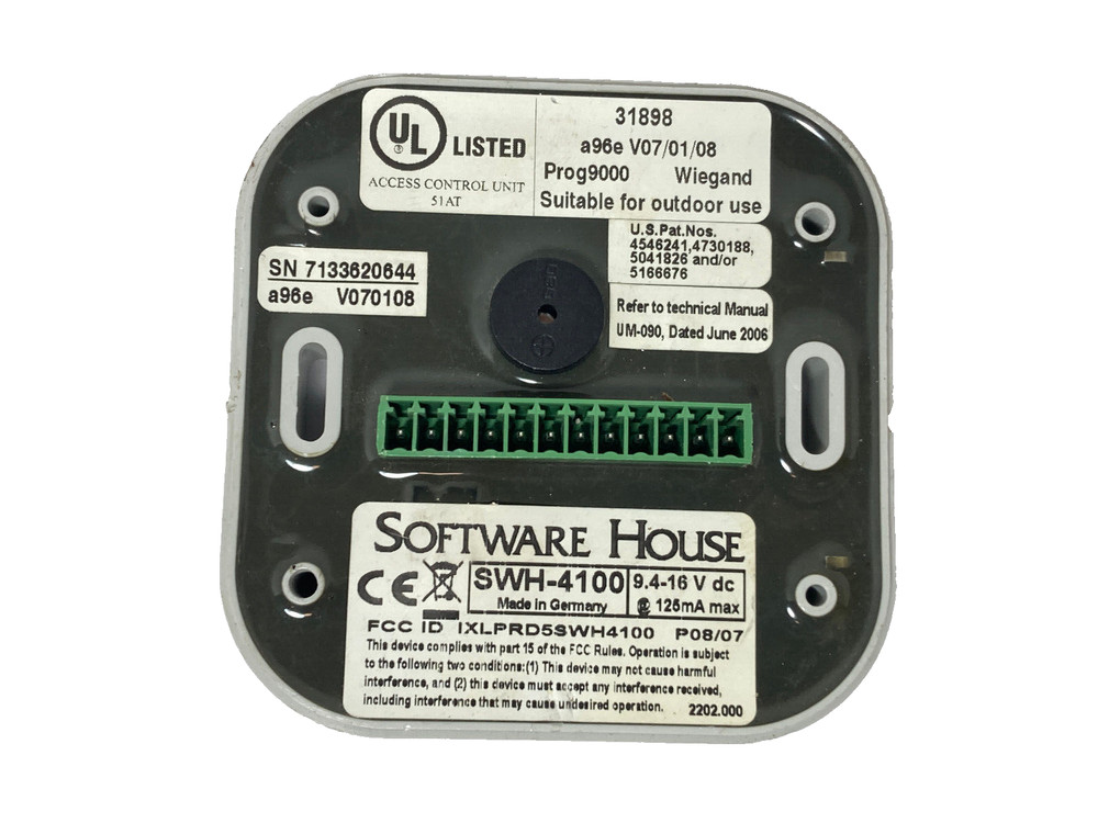 Software House SWH 4100 Access Control Unit Card Reader Indoor and Outdoor