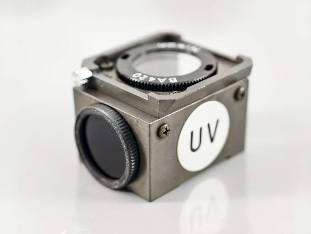 Nikon UV DAPI Fluorescence 18mm Filter Cube Microscope Diaphot Optiphot
