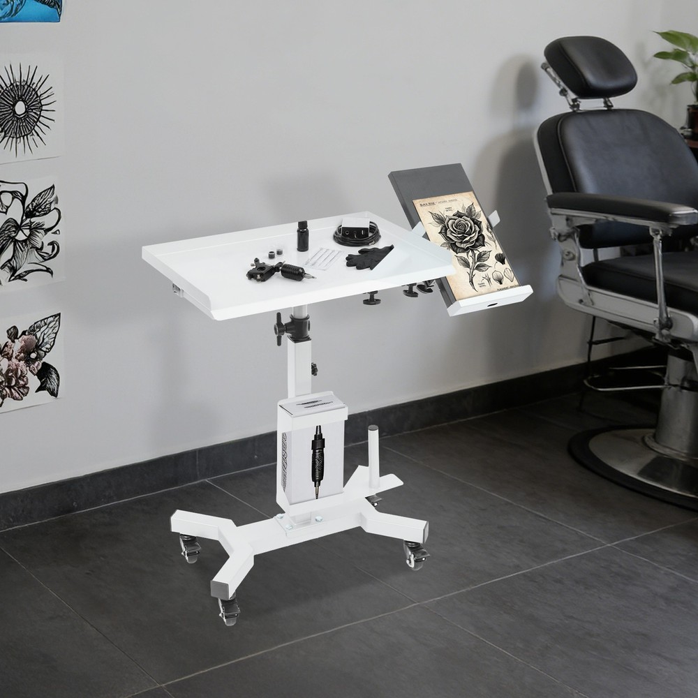 Versatile Rolling Tool Tray Cart, Tray Cart with Rotatable Table Station