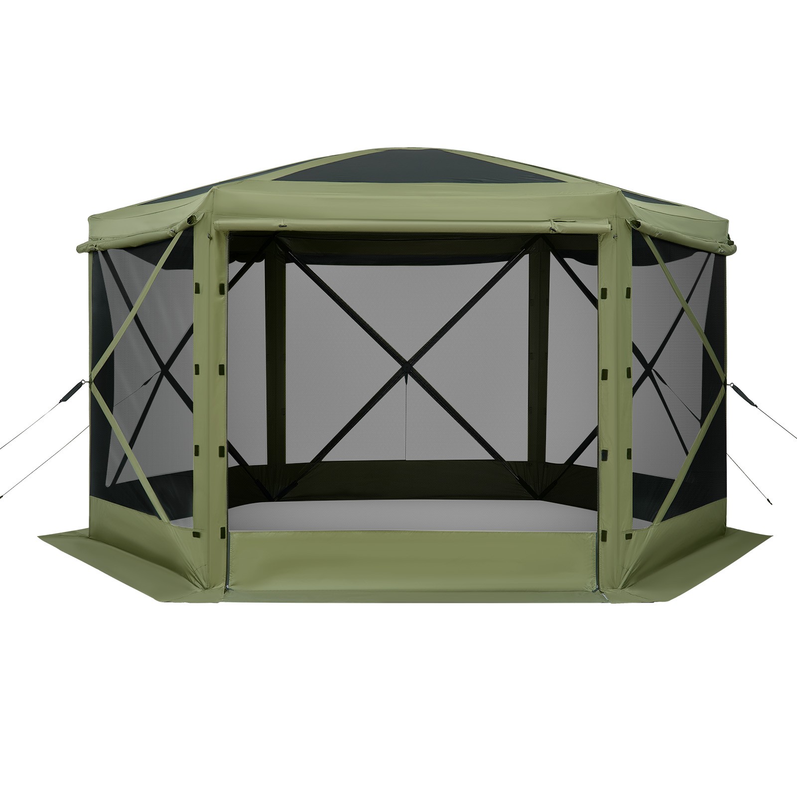 Uimoso 6-Sided Pop-Up Gazebo Tent 10x10 ft for 6-8 People Outdoor Camping