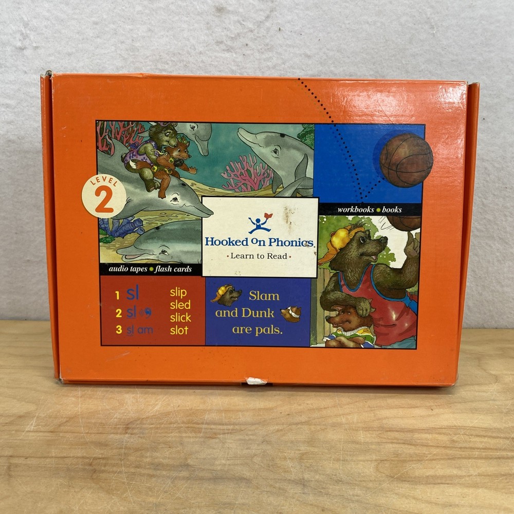 Hooked On Phonics Learn To Read Level 2 Audio Tapes Flash Cards Orange Workbook