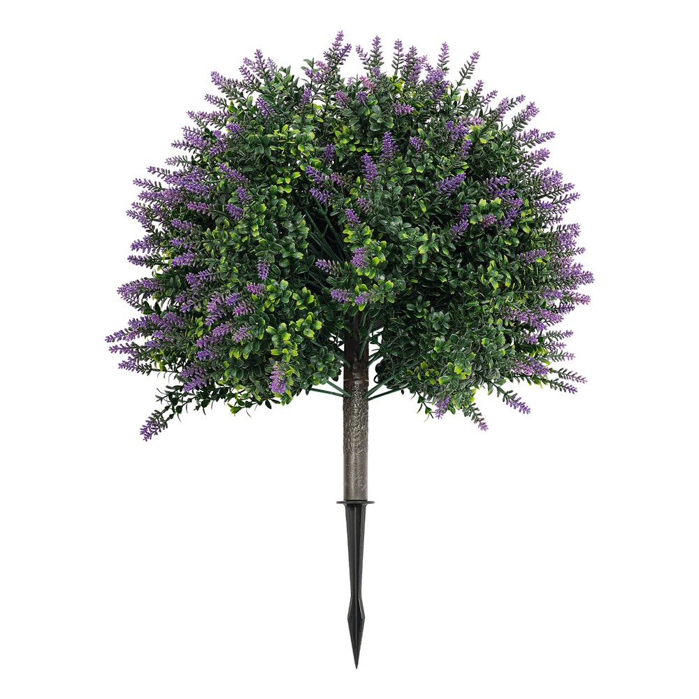 2Pcs Artificial Lavender Plants Artificial Plants with Ground Spikes USA