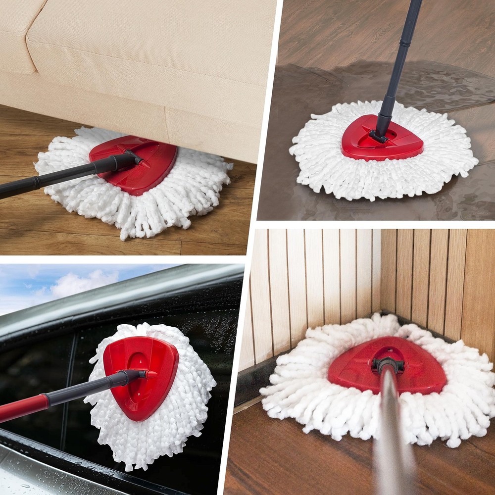 Spin Mop Replacement Heads – 4-Pack Spin Mop Refill Compatible with O-Ceda