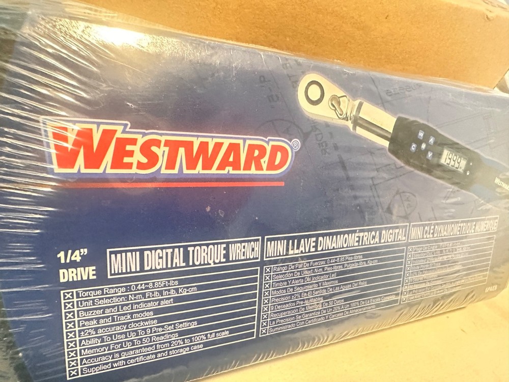 Westward 6Pae8 Elect Torque Wrench,Mini,1/4 In