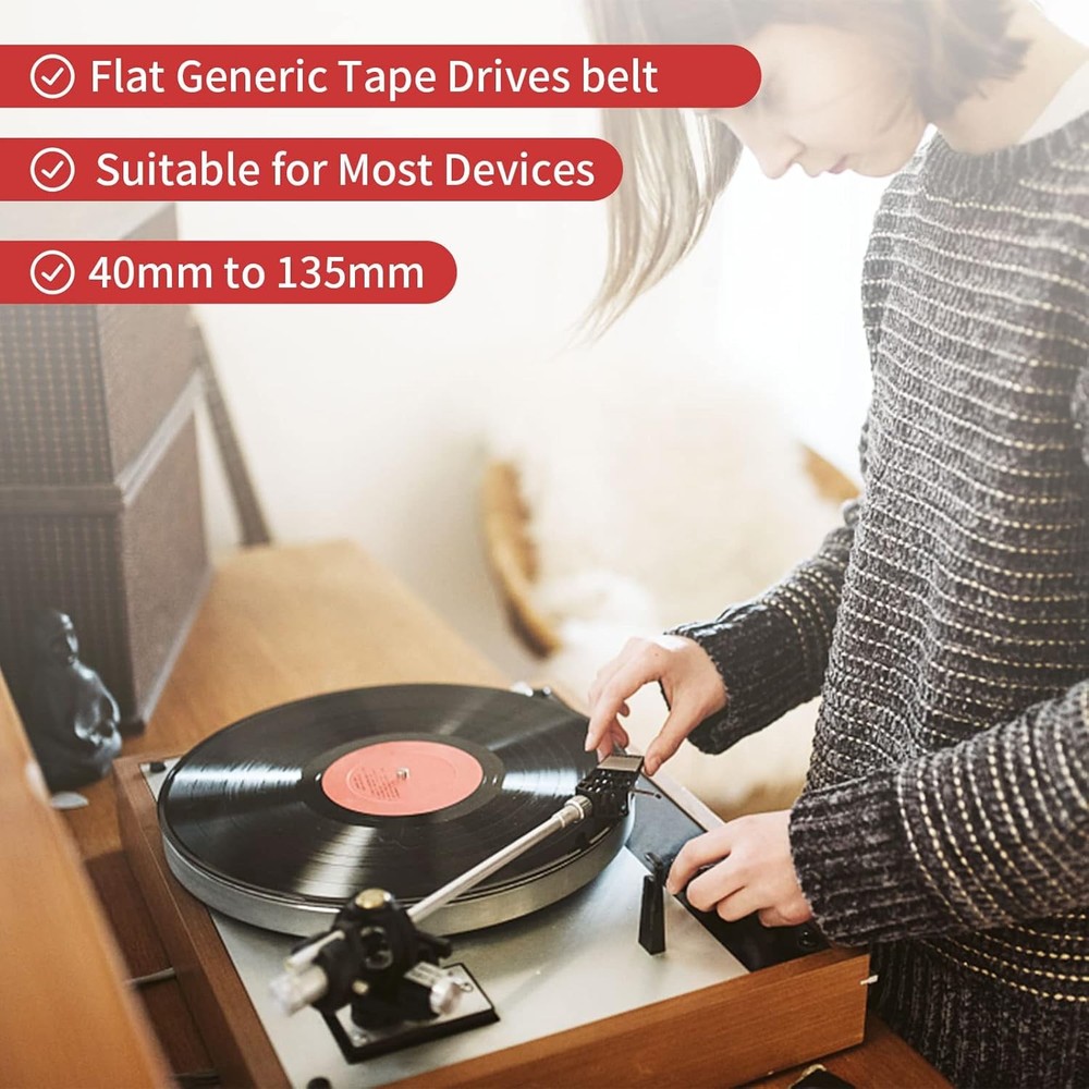 Mechanical Flat Drive Belts 50PCs 2MM Width for Cassette Player Recorder