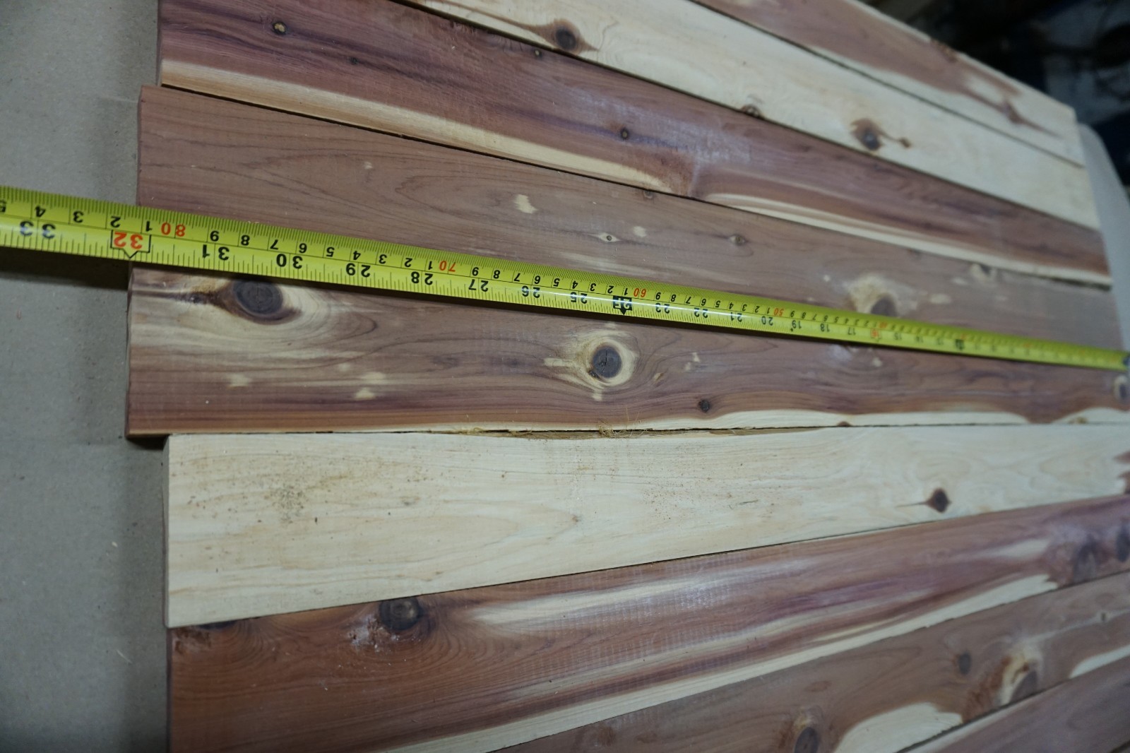 15 Pieces of Aromatic Eastern Red Cedar Boards 1/2" x 2 1/2" x 32" long