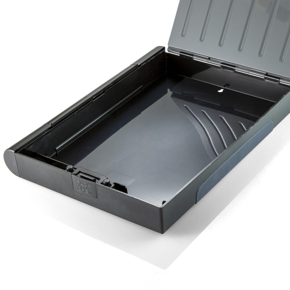Officemate Recycled Double Storage Clipboard/Forms Holder, Plastic, Gray/Black (