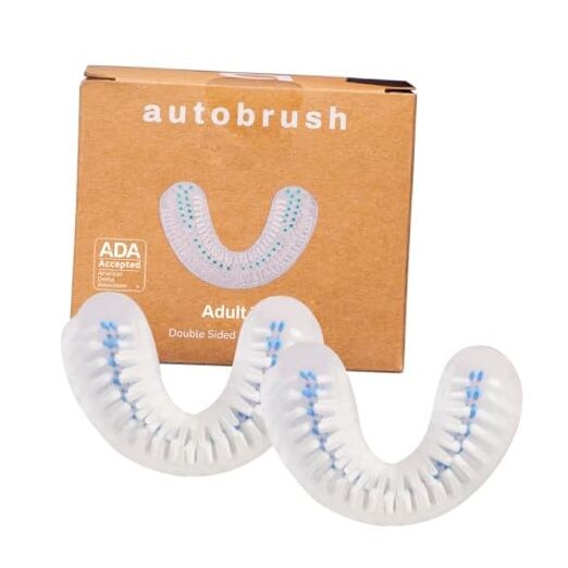 Double Sided Brush Head Replacement with Nylon bristles, Adults (Regular,