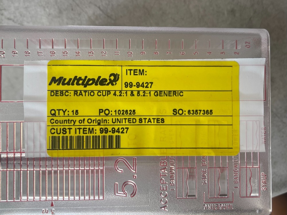 Multiplex 99-9427 Measuring Vessel 4.2:1 5.2:1 Generic