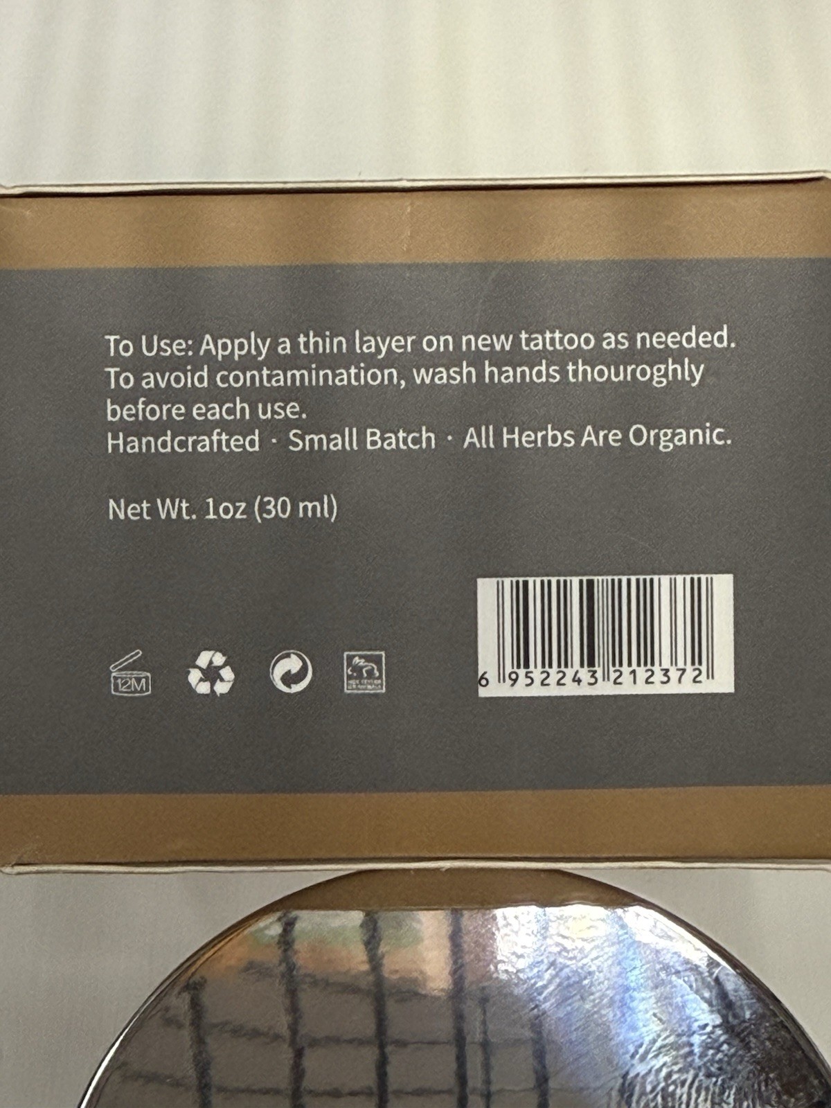 Melao Organic Herbal Tattoo Salve 1 oz