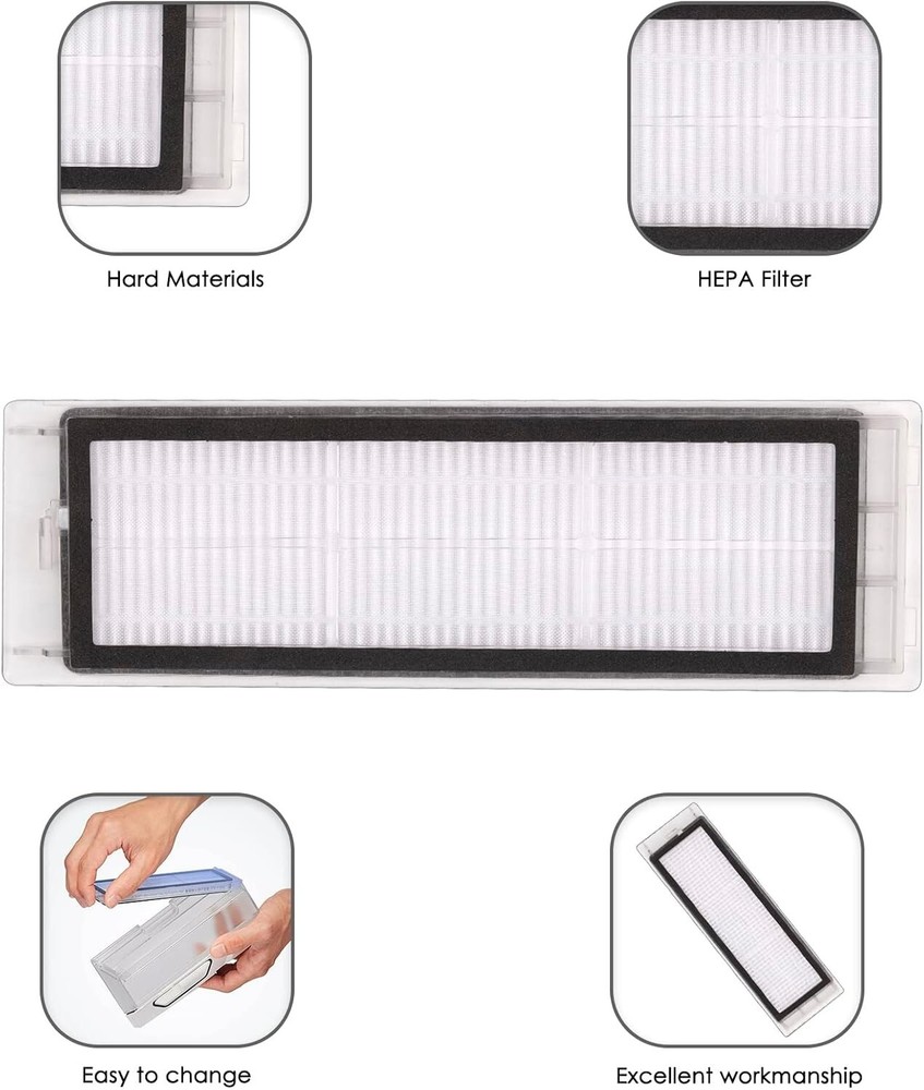 12pack Filters for Roborock S5 E3 E4 E20 E25 E35 S50 S65 Vacuum Cleaner Parts