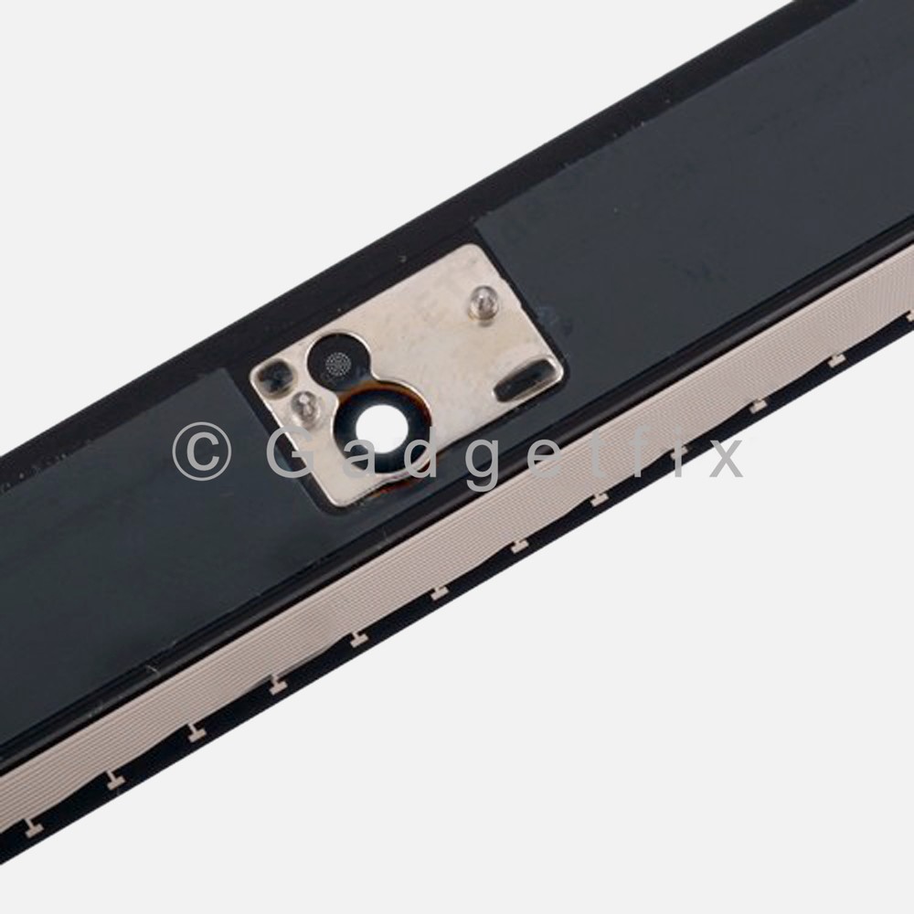 Black Front Panel Touch Screen Digitizer Glass + Home Button Adhesive for iPad 2