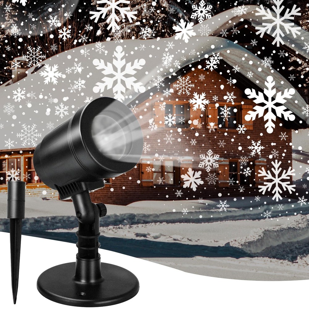Snowflake Projector Lights Single Head Project Lights, Black snowflake lamp