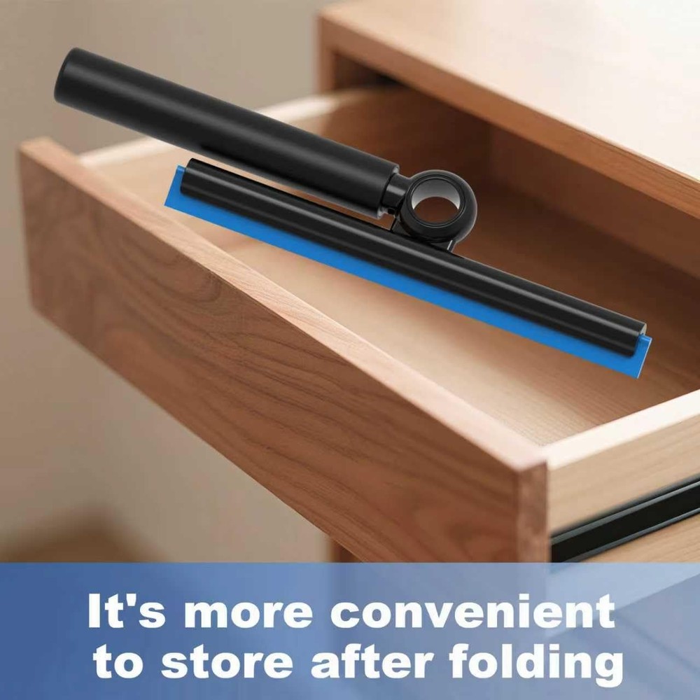 Shower Squeegee for Glass Doors, Squeegee with Black &Blue Extendable Squeegee
