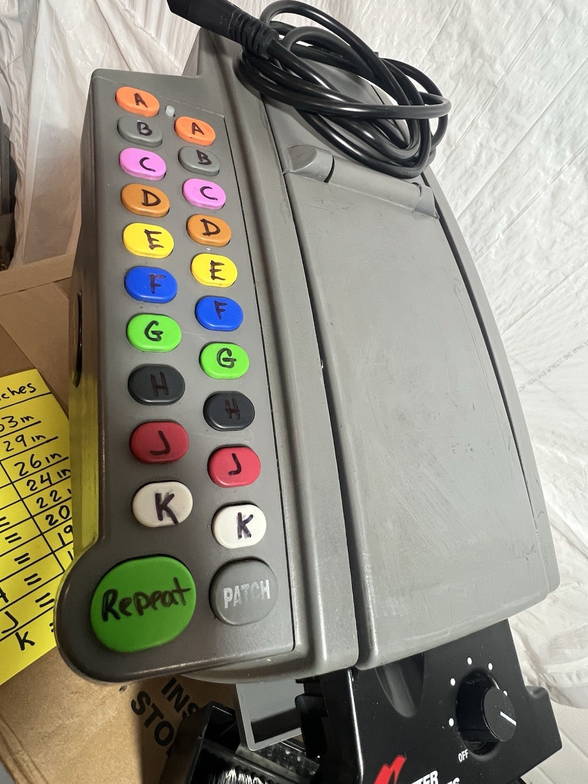 Better Pack Packages 555eSS Tape Dispenser ( Letters Keypad A To k)