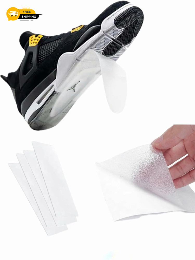 4 Pack - Premium Quality Sole Protector Shoe Crease Protector, Clear Self-Adh...