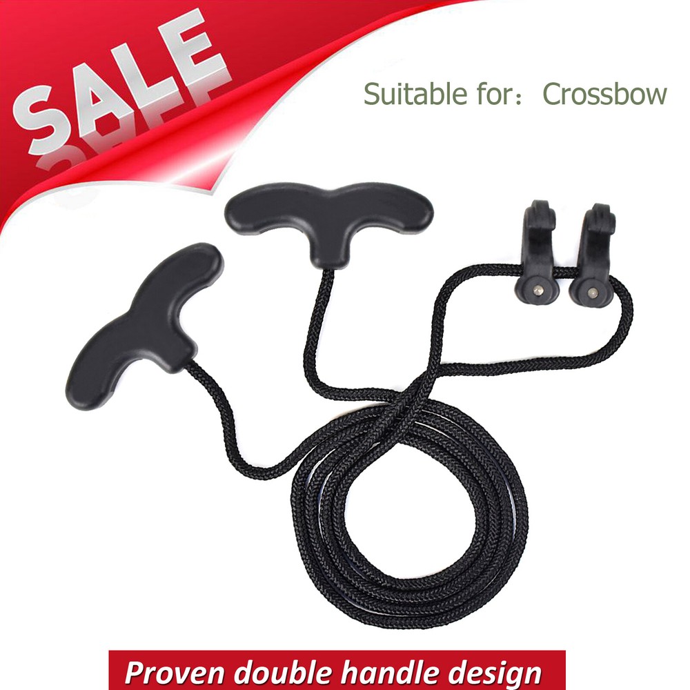 Crossbow Rope Cocking Device Archery Hunting Shooting Universal Double Handle
