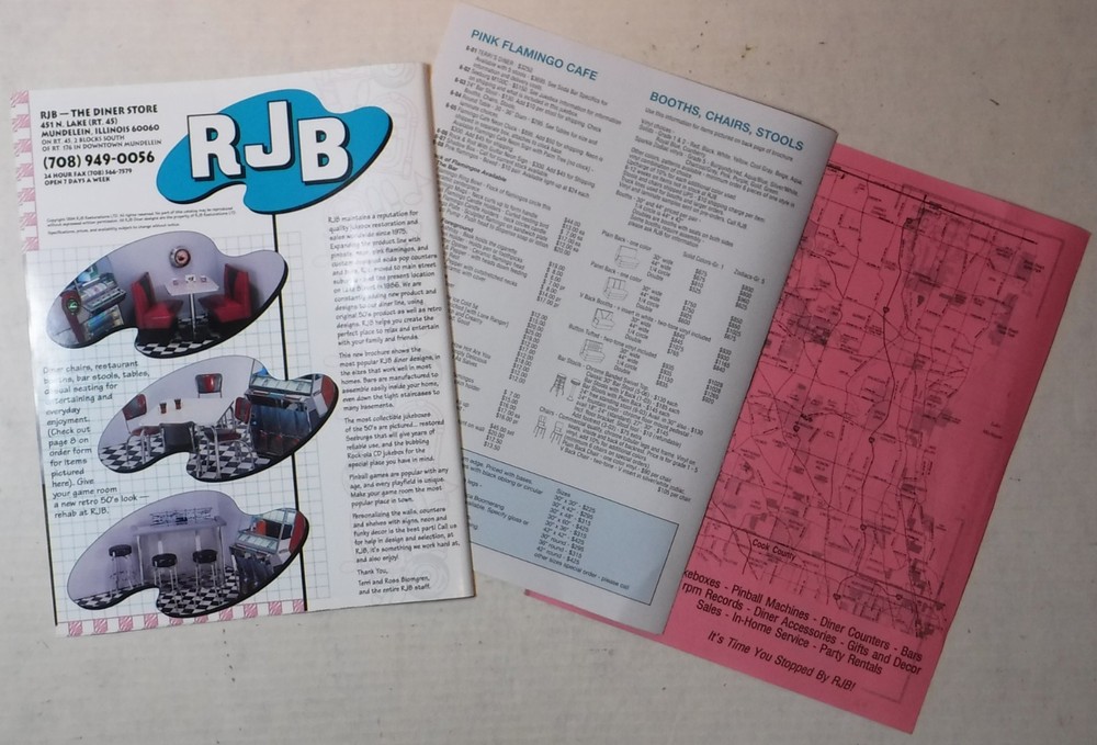 RJB – THE DINER STORE / FIRST & SECOND CATALOGS FROM 1994 & 1996
