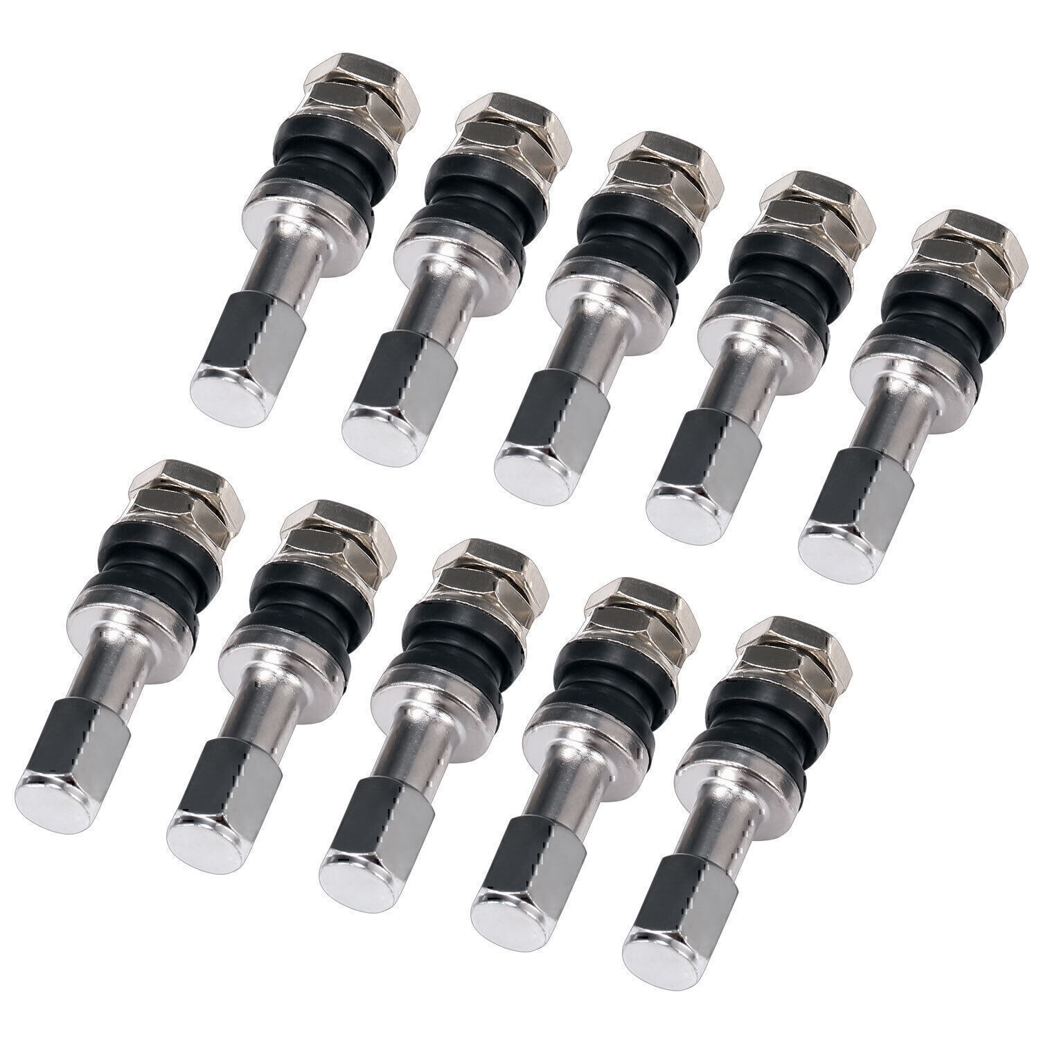 10PACK STAINLESS STEEL WHEEL TIRE VALVE STEMS HIGHT PRESSURE BOLT IN WITH US